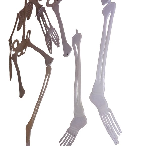 VTG Fun World Glow in the Dark Skeleton Prop Halloween Decor #9847 Lot of 2 - Picture 9 of 15